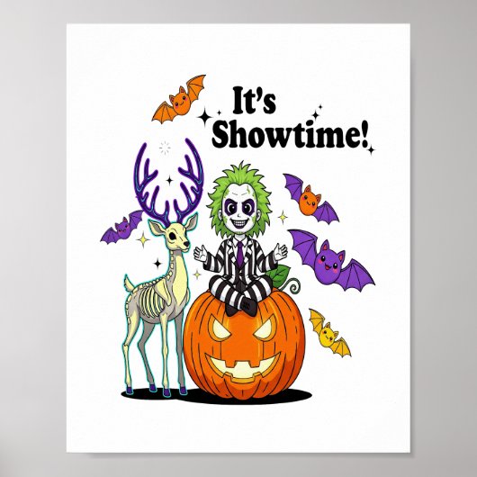 Het is Showtime Grappige Halloween Poster (Voorkant)