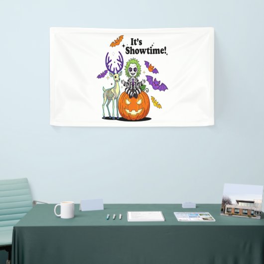 Het is Showtime Grappige Halloween Spandoek (Beurs)