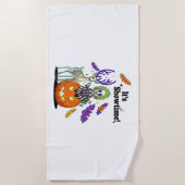 Het is Showtime Grappige Halloween Strandlaken (Voorkant)