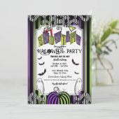 Het is Showtime Halloween Film Kostuum Feestje  Kaart (Staand voorkant)