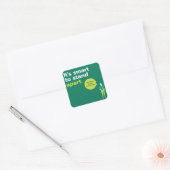 Het is slim om uit elkaar te staan vierkante sticker (Envelop)