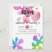 Het is Slime Time Birthday Party Invitation Kaart (Voorkant)