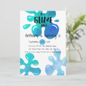 Het is Slime Time Birthday Party Invitation Kaart (Staand voorkant)