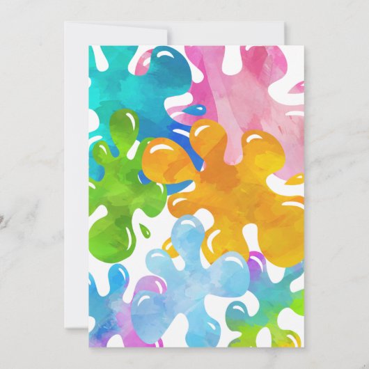 Het is Slime Time Birthday Party Invitation Kaart (Achterkant)