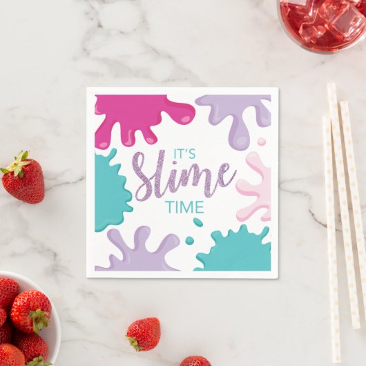Het is Slime Time Slime Verjaardagsfeestje servett Servet (Insitu)