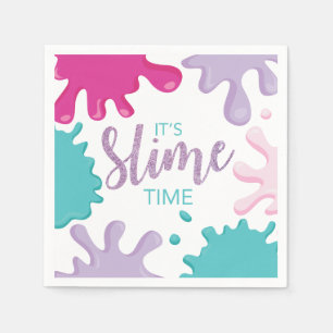 Het is Slime Time Slime Verjaardagsfeestje servett Servet