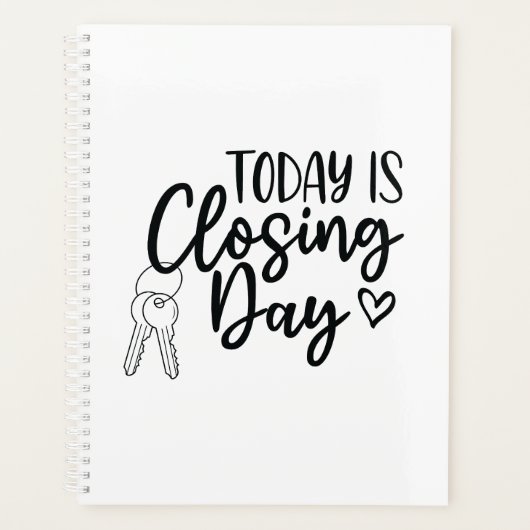 Het is slotdag vastgoedplanner planner (Voorkant)