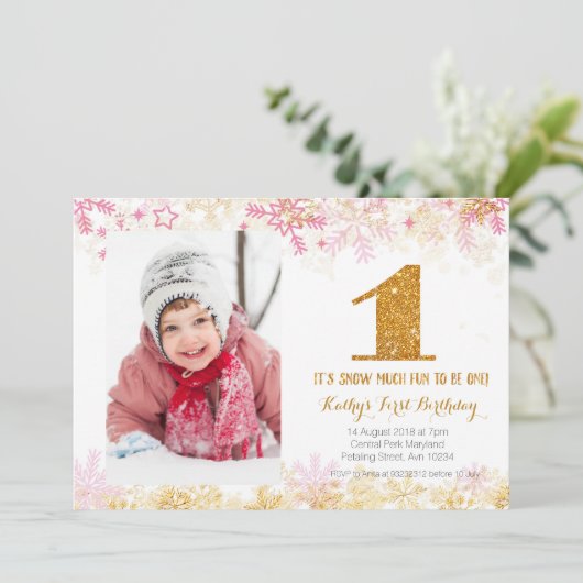 Het is sneeuw veel leuk om één uitnodiging te zijn (Staand voorkant)