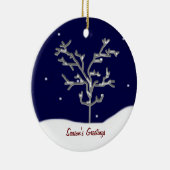 Het is Sneeuwen... Keramisch Ornament (Rechts)