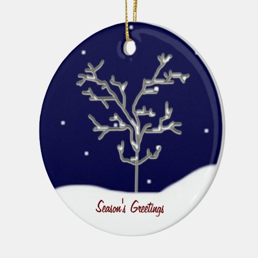 Het is Sneeuwen... Keramisch Ornament (Links)