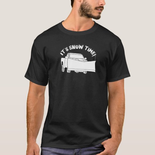 Het is sneeuwtijd Sneeuwschuiver Grafisch 1 T-shirt (Voorkant)