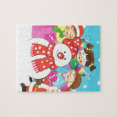 Het is sneeuwtijd. Vrolijk kerstfeest, Kinderen in Legpuzzel (Horizontaal)