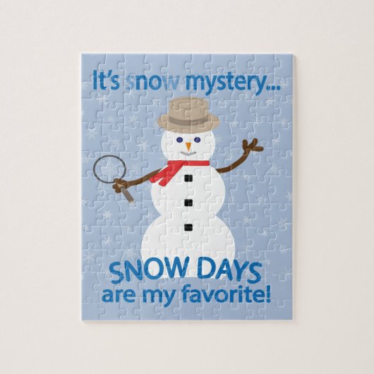 Het is sNOw Mysterie Detective Sneeuwman Legpuzzel (Verticaal)