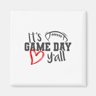Het is speeldag Yall Schattig Super Voetbal Bowl H Magneet