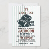 Het is speeltijd! Kick off football verjaardag kin Kaart (Voorkant)