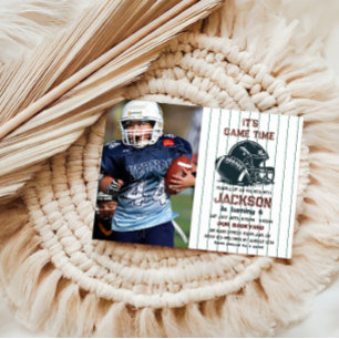 Het is speeltijd! Kick off football verjaardag kin Kaart