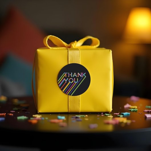 Het is spel op kleurrijke neon laser Label dank je