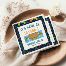 Het is spel op servetten - videogame verjaardagsfe