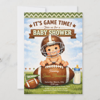 Het is spel tijd, baby jongen shower kaart