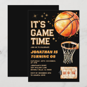 Het is spel tijd ELKE LEEFTIJD Basketbal Verjaarda Kaart