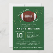 Het is Spel Tijd Kinder Football Verjaardagsfeestj Kaart (Voorkant)