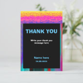 Het is spel tijd kinderen Pixelated gokken verjaar Bedankkaart (Staand voorkant)