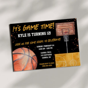 Het is spelletjes tijd! Basketbal Thema Verjaardag Kaart