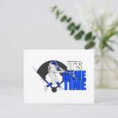 Het is Speltijd - Baseball (blauw) Briefkaart (Staand voorkant)