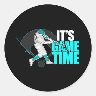 Het is Speltijd - Baseball Ronde Sticker
