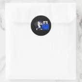 Het is Speltijd - Baseball Ronde Sticker (Tas)