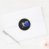 Het is Speltijd - Baseball Ronde Sticker (Envelop)