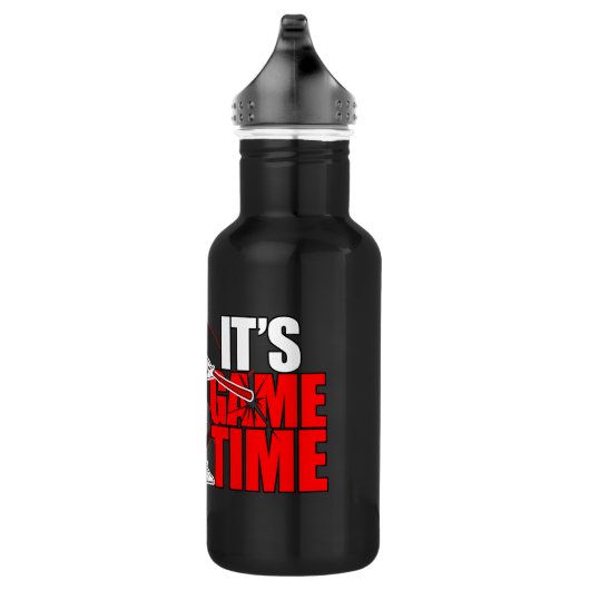 Het is Speltijd - Baseball (rood) Waterfles (Rechts)