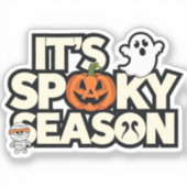 het is spookseizoen ontwerp sticker (Voorkant)