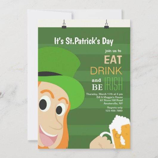Het is St. Patrick's Day Invitation Kaart (Voorkant)