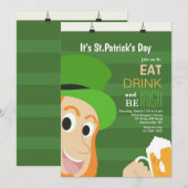 Het is St. Patrick's Day Invitation Kaart (Voorkant / Achterkant)