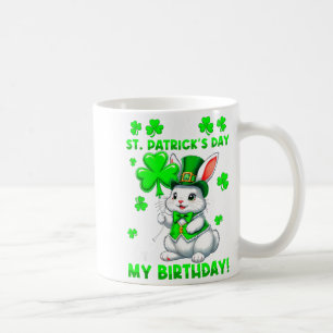 Het is St. Patrick's Day mijn verjaardag konijn sh Koffiemok