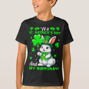 Het is St. Patrick's Day mijn verjaardag konijn sh T-shirt