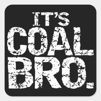 HET IS STEENKOOL, MAN. VIERKANTE STICKER