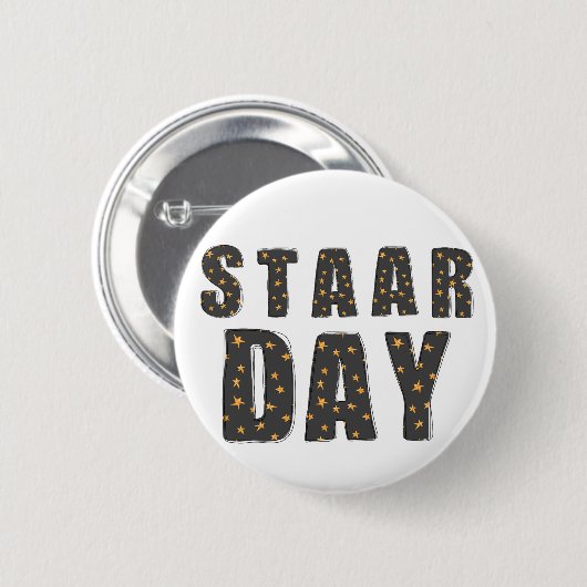 Het is Sterrendag, teststerdag Ronde Button 5,7 Cm (Voorkant /achterkant)