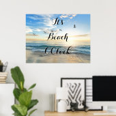 Het is strandtijd poster (Thuiskantoor)
