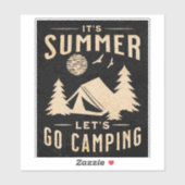 Het is Summer Let's Go Camping Sticker (Vel)
