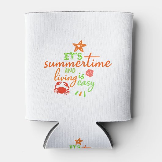 Het is Summertime en het leven is gemakkelijk Blikjeskoeler (Voorkant)