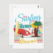Het is Surftijd Hawaii - Summer Beach Vibes Briefkaart (Voorkant / Achterkant)