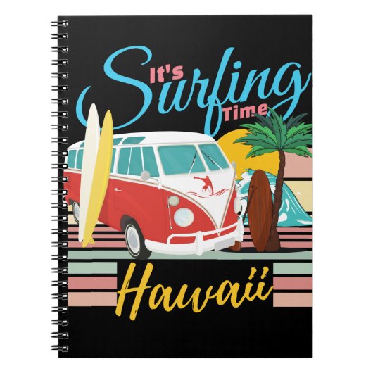 Het is Surftijd Hawaii - Summer Beach Vibes Notitieboek (Voorkant)