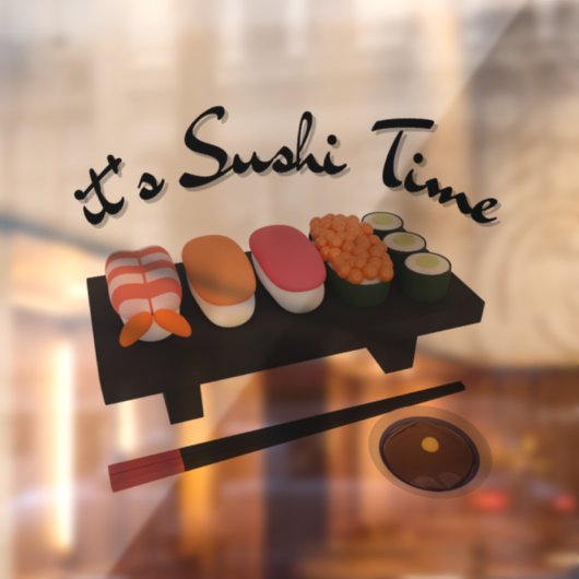 Het is Sushi tijd Raamsticker (Vel 2)