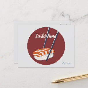 Het is sushi tijd, sushi briefkaart