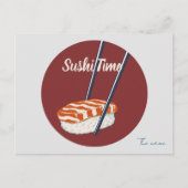 Het is sushi tijd, sushi briefkaart (Voorkant)