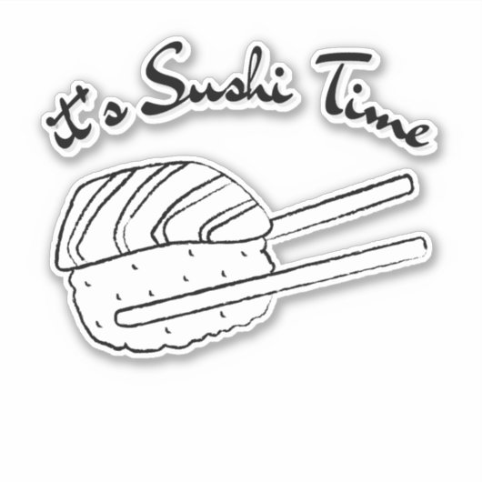 Het is sushi tijd, sushi sticker (Voorkant)