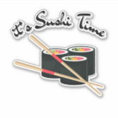 Het is sushi tijd, sushi sticker (Voorkant)