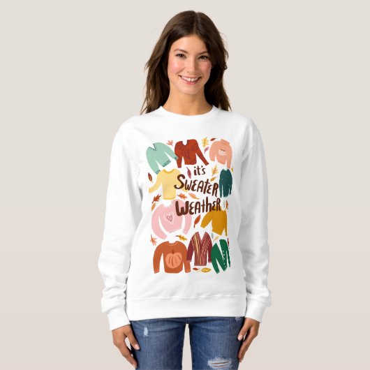 Het is Sweater Weer Herfst Herfst Schattige Sweats (Voorkant volledig)